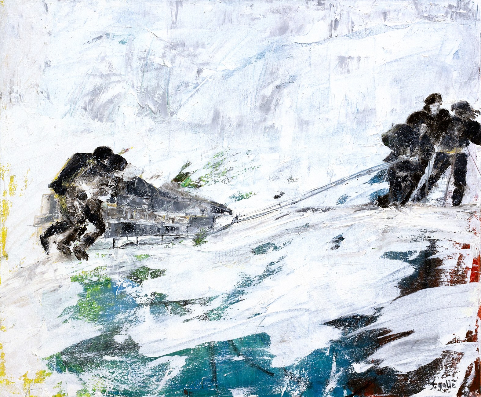 Pulling Sledge by Francesco Gallé